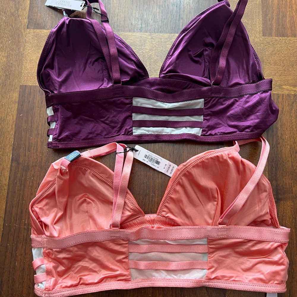 Victoria Secret Purple/Pink Bralette Set Size Medium NWT - Picture 2 of 16